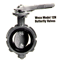 Weco Model 12 N Butterfly Valve