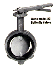 Weco Model 22 Butterfly Valve